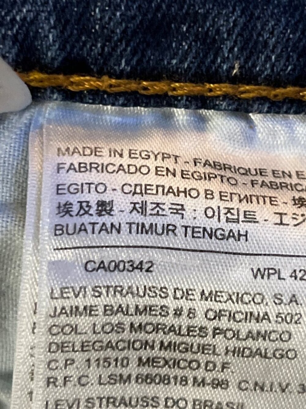 Levis 527 Slim Bootcut Jeans Mens 38x30 Used Blue Stretch Denim - Picture 14 of 16